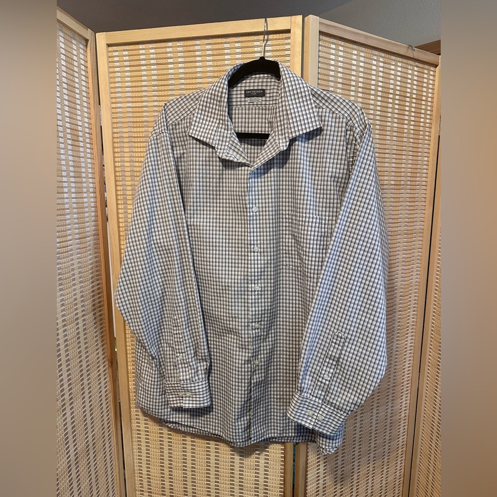 Van Heussen Long Sleeve Men’s Shirt Regular Fit Wrinkle Free